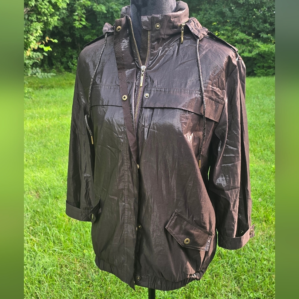 Chicos Windbreaker Rain Jacket Womens Size 2 / Size 12 Large